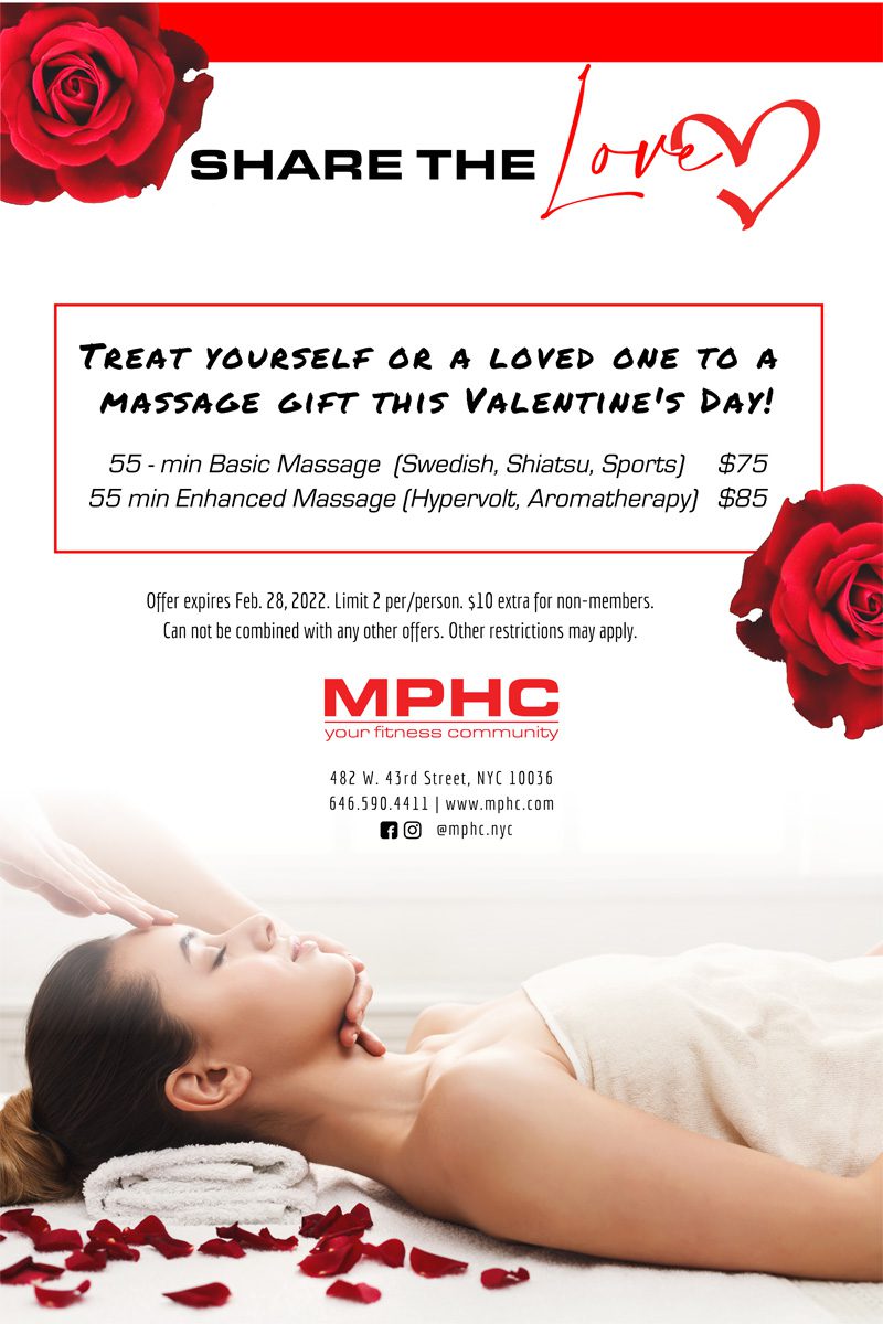 Valentines Day Special at Manhattan Plaza Health Club NYC