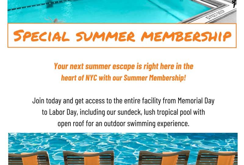 Manhattan Plaza Health Club Summer Membership 2022