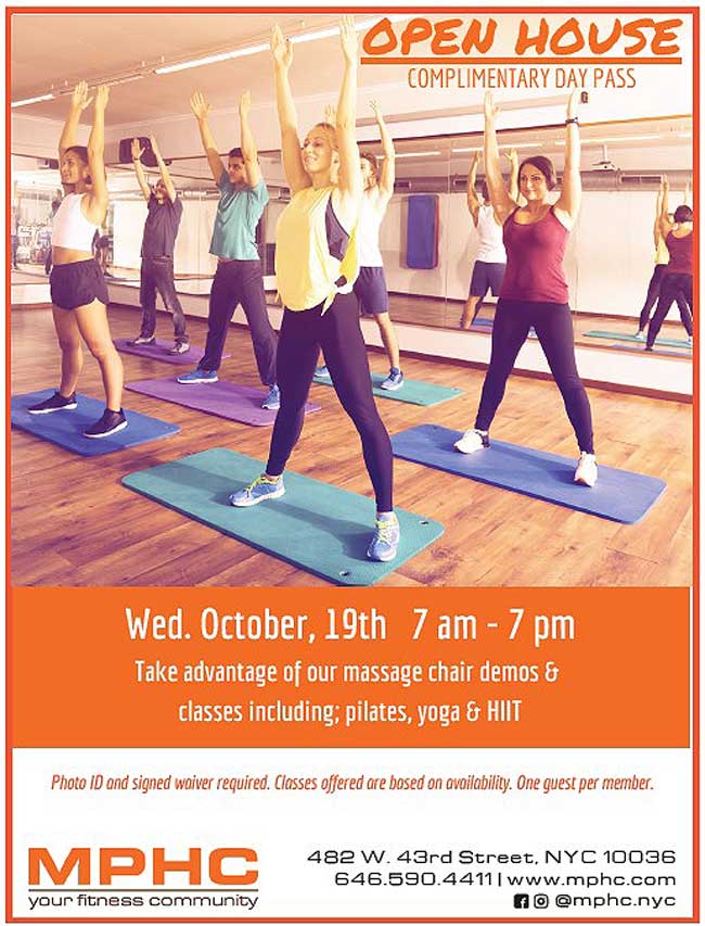 Manhattan Plaza Health Club Open House Wednesday October 19 2022