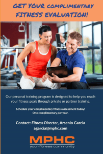 Complimentary Fitness Assessment provided by Manhattan Plaza Health Club