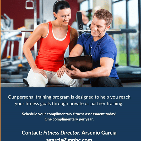Complimentary Fitness Assessment provided by Manhattan Plaza Health Club