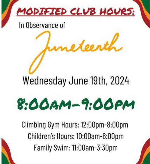 Modified hours at MPHC in observance of Juneteenth 2024