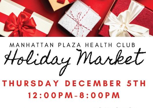 Manhattan Plaza Health Clubs 2024 Holiday Market held in the main lobby