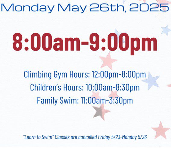 2025 Memorial Day hours for Manhattan Plaza Health Club