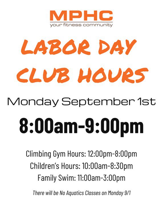 Labor Day 2025 Club Hours Manhattan Plaza Health Club