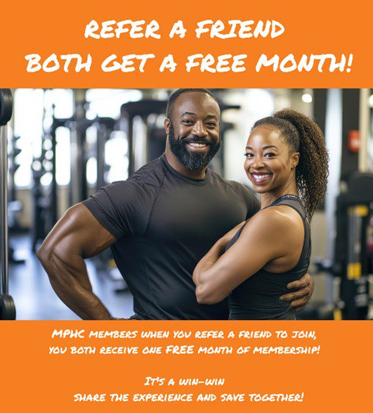 Refer a friend and receive a free month of membership at Manhattan Plaza Health Club