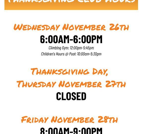 Thanksgiving Hours 2025 Manhattan Plaza Health Club