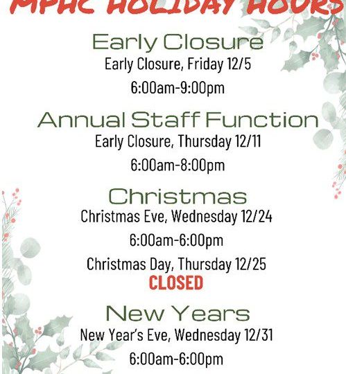 Manhattan Plaza Health Club 2025 Holiday Hours