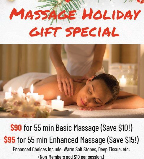Massage Holiday Gift Special 2025 from Manhattan Plaza Health Club
