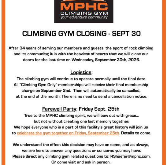 MPHC-climbing-gym-closure-09302026